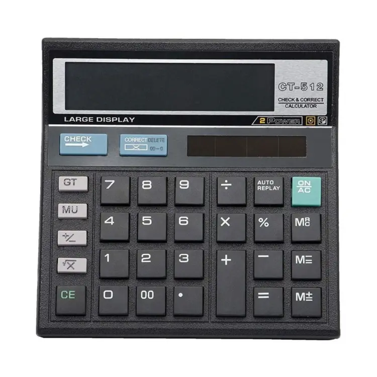 CT-512 Large Display Calculator - Black - calculator
