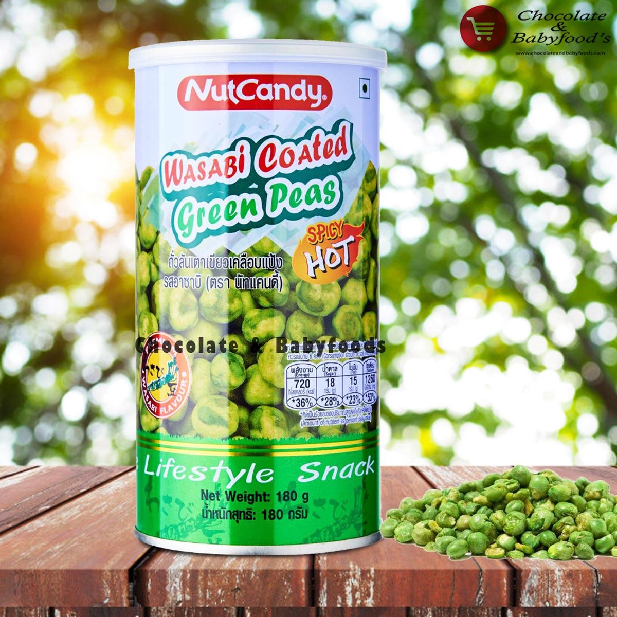 Nut Candy Wasabi Coated Green Peas 180 gm