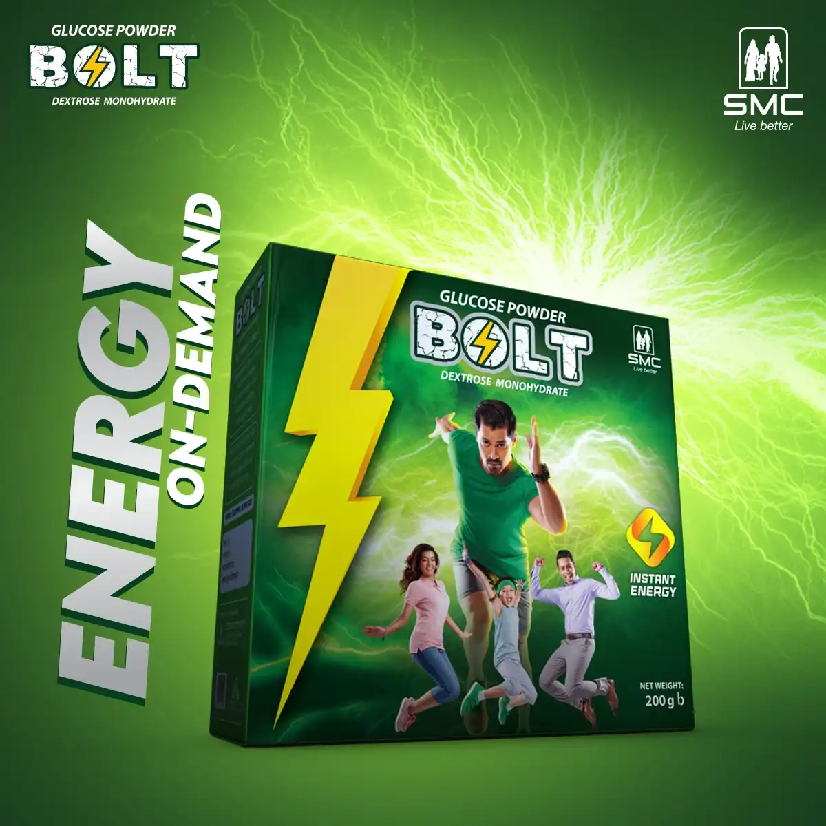 Bolt Glucose Powder Dextrose Monohydrate-200 g