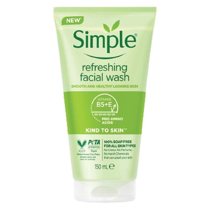 Simple Kind to Skin Refreshing Facial Gel Wash 150ml (NEW)