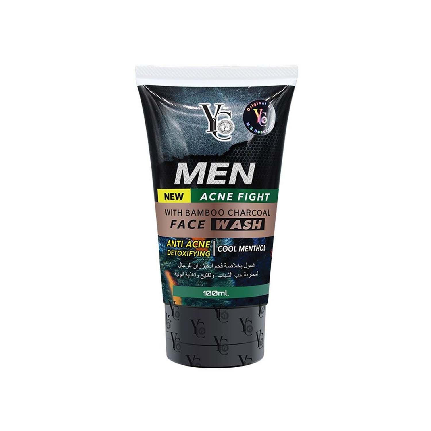 Yc Acne Fight With Bamboo Charcol Men Face Wash- 100ml