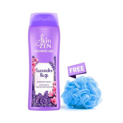 SkinZEN Lavender Shower Gel 250ml + Loofah Free